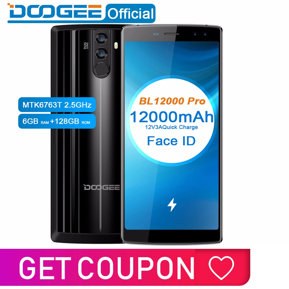 DOOGEE BL12000 Pro смартфон 6 0 'ཎ: 9 FHD + MTK6763T 2 5 ГГц ГБ Оперативная память 128 Встроенная