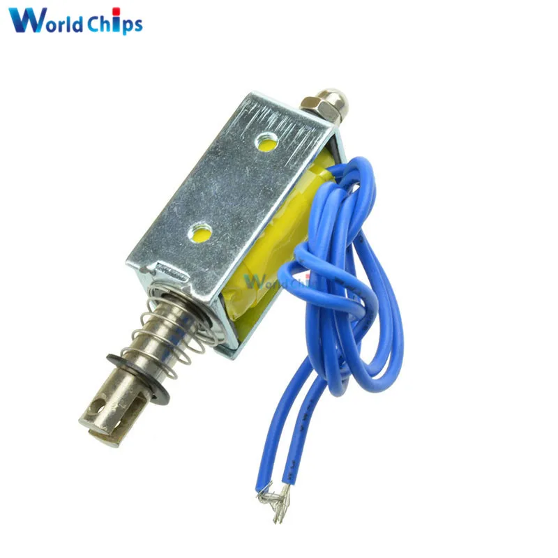 

1pc Durable ZYE1-0530 Open Frame Style Solenoid Coil DC 12V 1A 10mm Stroke Miniature Push Pull Type Electromagnet