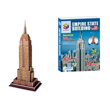3D Пазлы Empire State Building модель режим игрушки мозговой Прорезыватель Обучающие Развивающие игры детская головоломка игрушки для Рождественский подарок