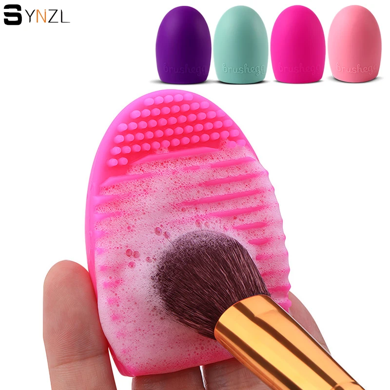 Egg shape makeup Brush cleaner Silicone Makeup Brush Cleaning toolsin
