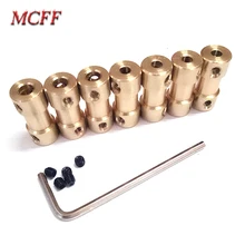 2/2.3/3/3.17/4/5/6mm Brass Rigid Motor Shaft Coupling Coupler Motor Transmission Connector with Screw Wrench For Model RC Toys