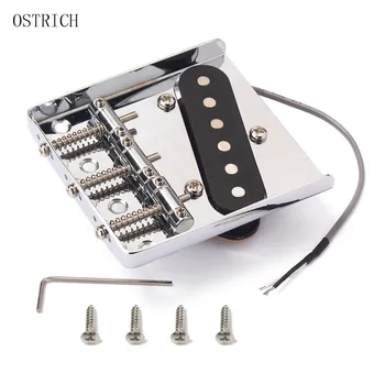 

Chrome Vintage 3 Saddle Ashtray Bridge with Pickup for Electric Guitar