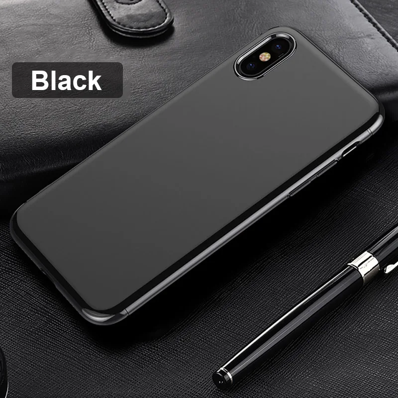 Роскошный чехол с покрытием для iPhone X 10, ультра тонкий жесткий чехол с гальваническим покрытием для iPhone X - Цвет: Black