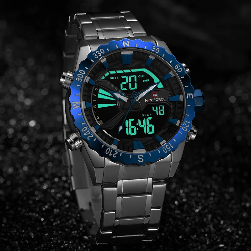 NAVIFORCE кварцевые наручные часы лучший бренд класса люкс мужские s спортивные