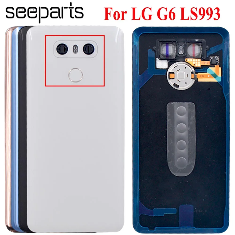 

Back Cover for Lg g6 Battery Cover door Case Housing with Camera Lens glass Touch ID Replacement for G6 LS993 US997 VS998 H870