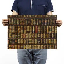 Коллекция пива, винтажная крафт-бумага, классический постер из фильма, школьный декор, гараж, Настенный декор, искусство, ретро, школьные принты