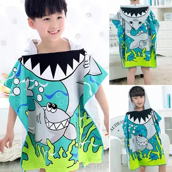 

Kids Bathrobe Cute Cartoon Patterns Soft Hooded Cloak Bathrobe Blanket Kids Toddler Baby Bath Towel
