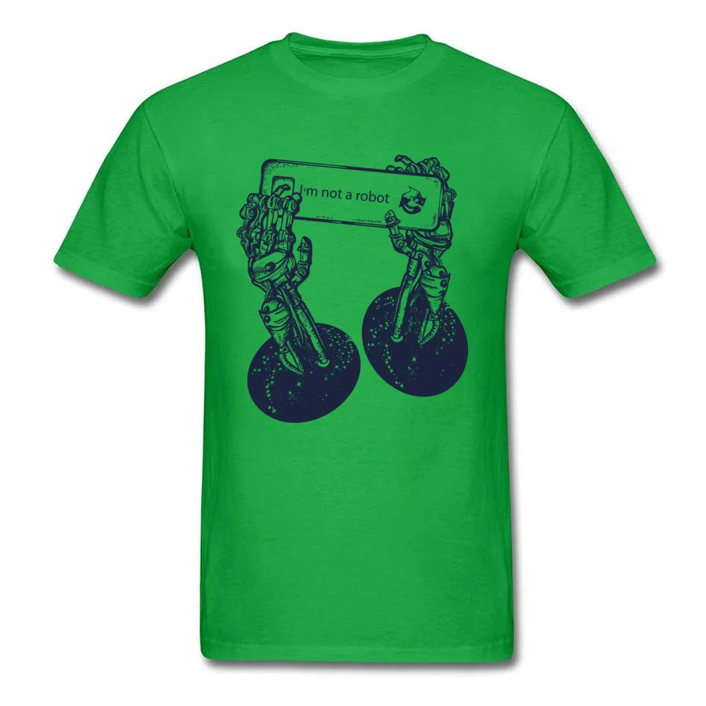Robot hands 2018 Newest Fitness Tight T Shirt Round Collar 100% Cotton Short Sleeve Tops T Shirt for Adult T Shirt Summer/Autumn Robot hands green