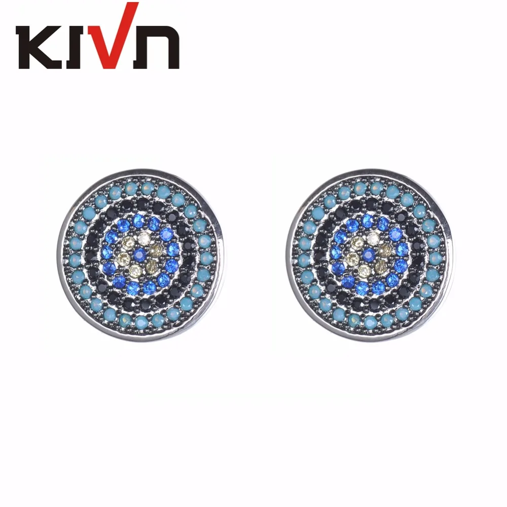 

KIVN Fashion Jewelry Turkish Blue eye CZ Cubic Zirconia Womens Girls Stud Wedding Bridal Earrings Birthday Christmas Gifts