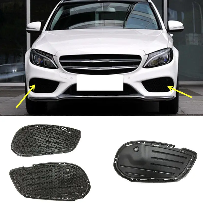 

2* For Benz W205 C180 C200 C250 C260 C280 C300 2014-2016 Fog Lamp Grille cover