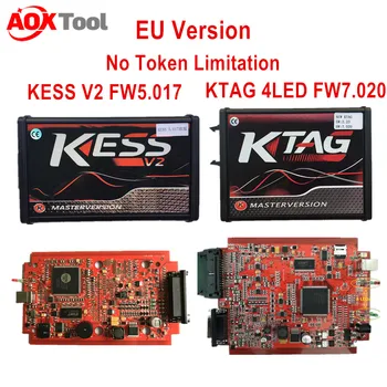 

EU KESS V2 Master Kess V2.47 V2.23 FW5.017 EU Red PCB No Token Limit Ktag V7.020 Tuning Kit For Car/Tractor