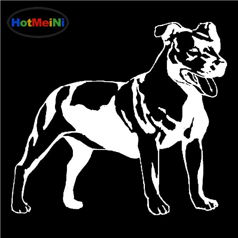 Стикеры HotMeiNi Staffordshire Bull Terrier Dog модные виниловые наклейки Стайлинг автомобиля