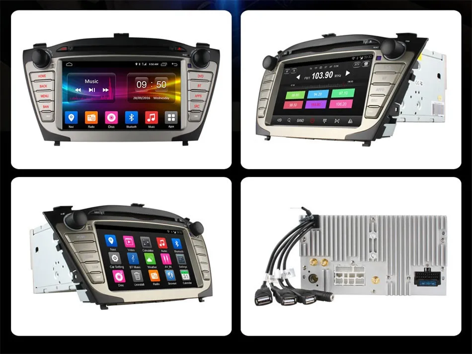 Cheap C500 1024X600 4G SIM Android 6.0 Car DVD Player For Hyundai IX35 Tucson 2009-2014 RDS Radio GPS Bluetooth wifi 2GB RAM 16GB ROM 16