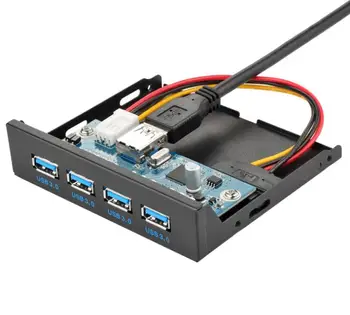

LBSC 4 Port USB 3.0 Front Panel Combo Bracket USB3.0 Hub Adapter for PC Desktop 3.5" FDD Floppy Disk Drive Bay