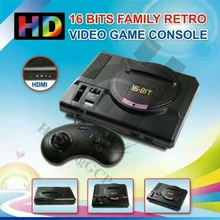 Alta definición para consola de videojuegos mega drive para videojuegos sega de 16 bits con 196 juegos clásicos retro gratuitos