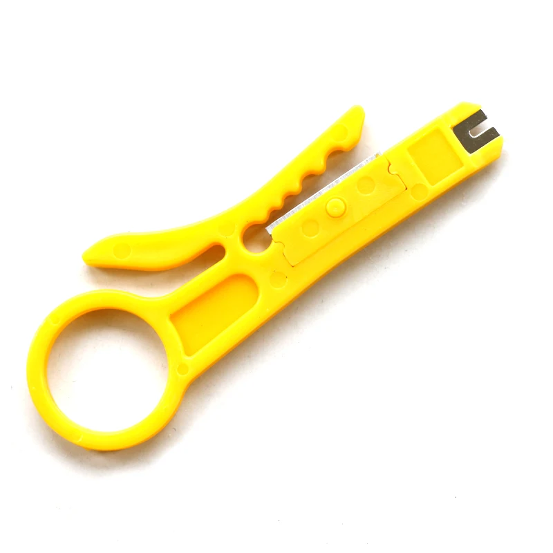lan wire tracer 5pcs Professional Hot Sale Yellow Mini Strippers Network Cable Plier 9cm UTP STP Cable Cutter Telephone Wire Stripper RJ45 tool network wire tester