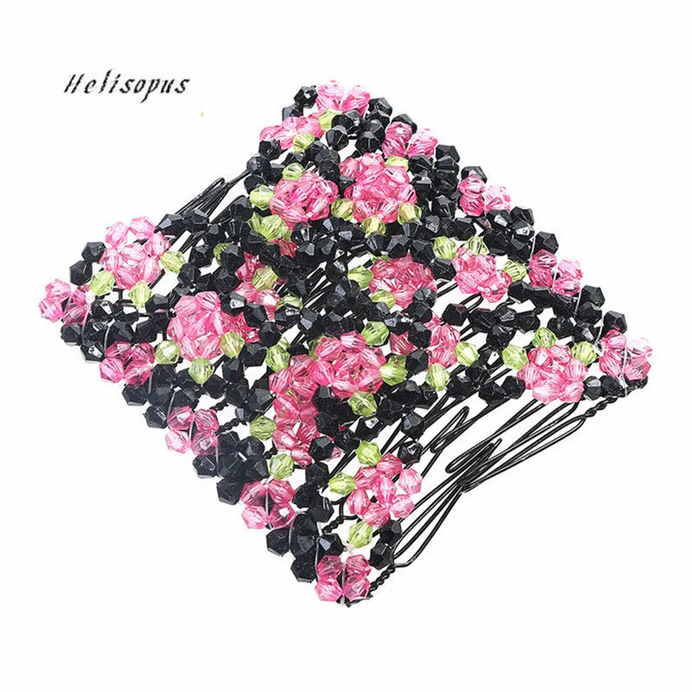 

Magic Hair Combs Beads Elasticity Hair Clip for Women Professional Hair Ornaments Fashion Hair Accessories