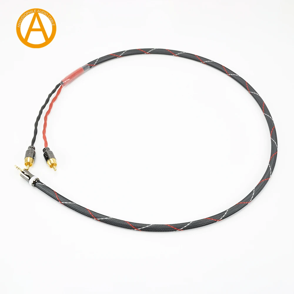 ANAUDIOPHILE 3 5mm Jack To RCA Interconnect Cable PC Laptop Audio Music Player Mobile Phone 3 5mm Headphone Jack To RCA Cable