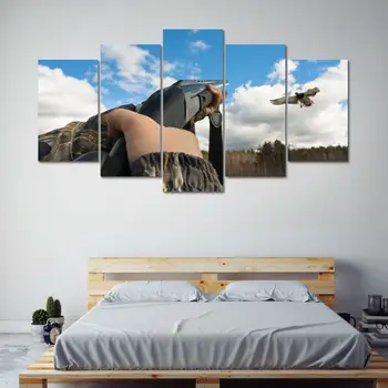 

5 Panel Hunting Living Room Pictures Home Decoration Cuadros Painting Canvas Wall Modern Poster Art Modular HD Printed Unframed