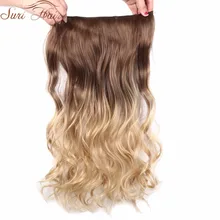 Suri волосы 5 зажимов/шт длинные волнистые волосы для тела удлиняющие синтетические заколки для волос 110 г голова кусок 14 цветов на выбор