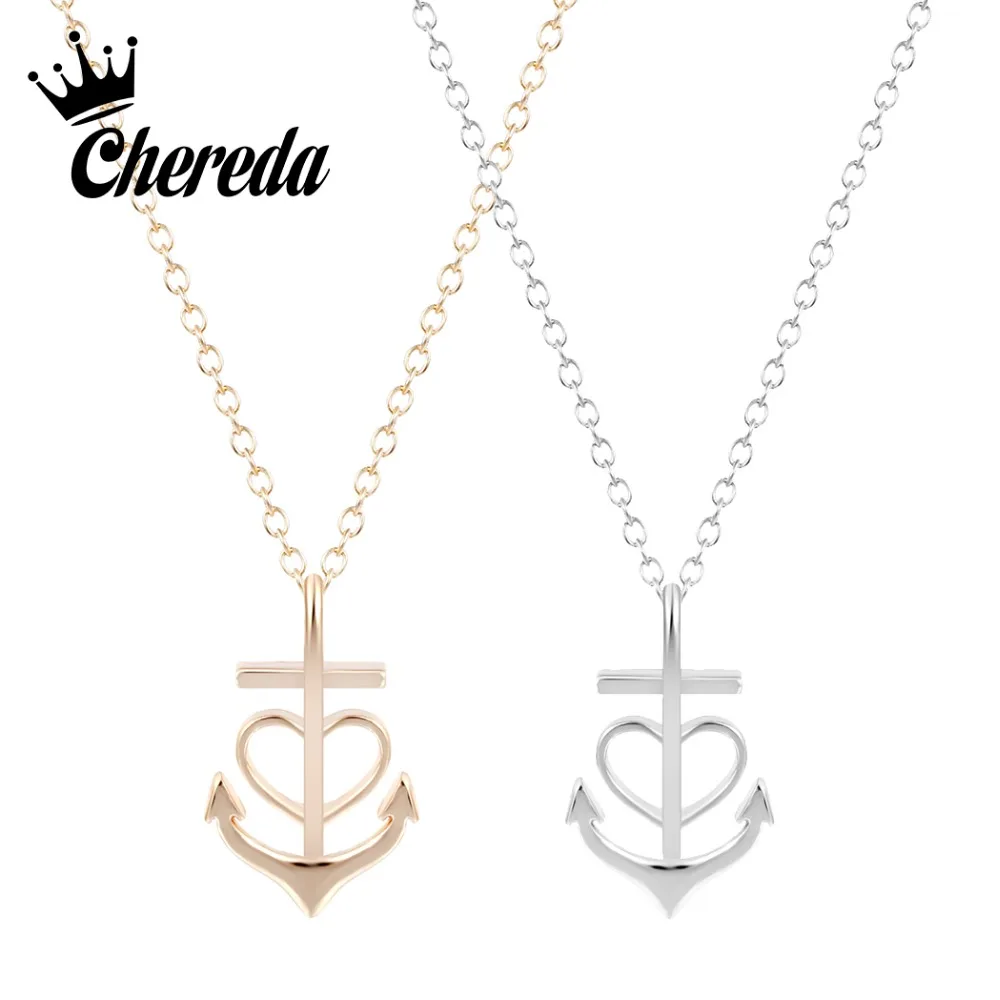 

Chereda Simple Design Anchor Shape Necklace for Women Arrow Personality Necklaces Anniversary Birthday Jewelry