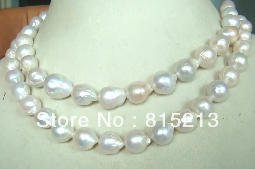 

FREE SHIPPING>>>@@ > N621 13-15mm NATURAL Australian SOUTH SEA kasumi white PEARL NECKLACE