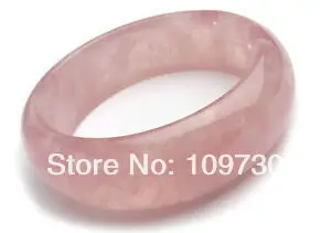 

00706 Large 100% Natural Pink Rose Quartz Crystal Bangle So Lovely