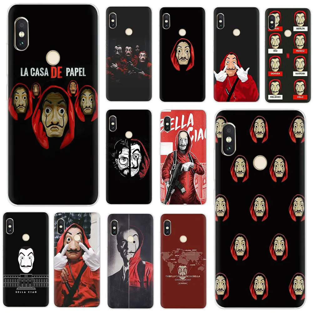 Твердый чехол la casa de papel TV для телефона Xiaomi Mi Mix 2S Max 3 F1 5S 6 8 9 SE A2 Lite A1 9T CC9e A3 pro |