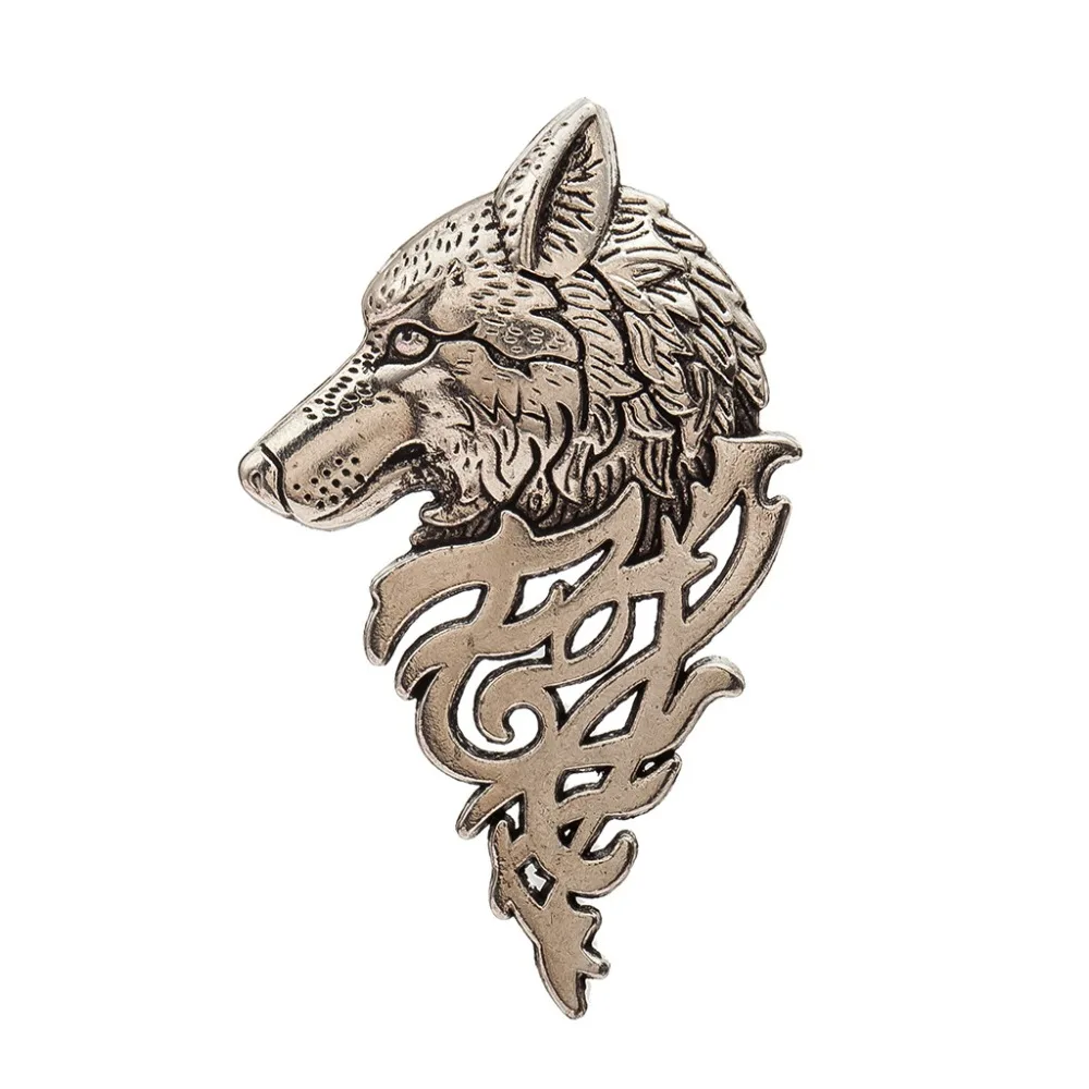 Homme Game of Thrones Wolf Head Brooches Pin Collar Badge Brosh Pin Animal Hombre Suit Lapel Pin Brosche for Male