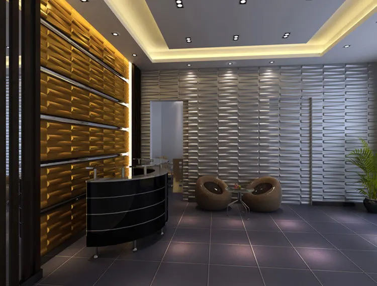 2016 de diseño de moda moderno insonorizado decorativo de pared 3d tablero para salón colorido papel.jpg Sala Colorida diseño