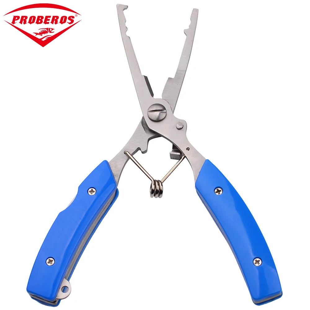 

Stainless Steel Fishing Pliers 14.5cm Fish Use Scissors for Lure Rod Line Cutter Fishing Tools with Oxford Sheath