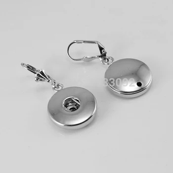 

30pairs/lot DIY interchangeable earring Hot Sale Ginger Snap Earrings DIY Jewelry Button Holders Snap Jewelry