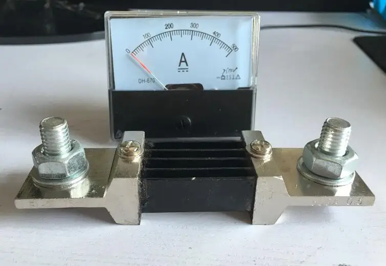 DC 0~50A Analog AMP Current Pointer Needle Panel Meter Ammeter and Shunt