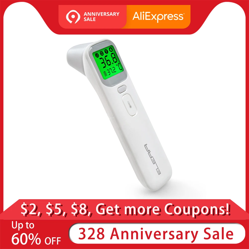 

5 Pcs Digital Non-Contact Thermometer Baby Infrared Forehead Ear LCD Body Measurement Kid Adult Fever IR Children New Termometro