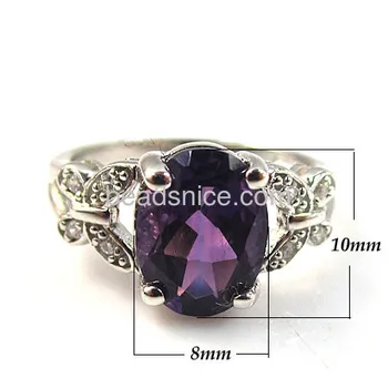 

Beadsnice ID25922 AAA 1.5 Carat Natural Purple Spinel set in sterling silver ring
