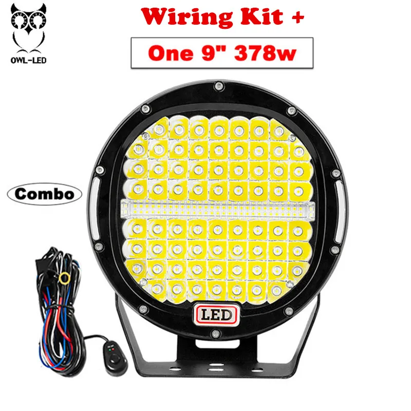 

9 inch LED Work Light Bar 375W LED Light Bar 12V 24V Spot For 4WD 4x4 Truck Trailer SUV Offroad Boat ATV Driving light
