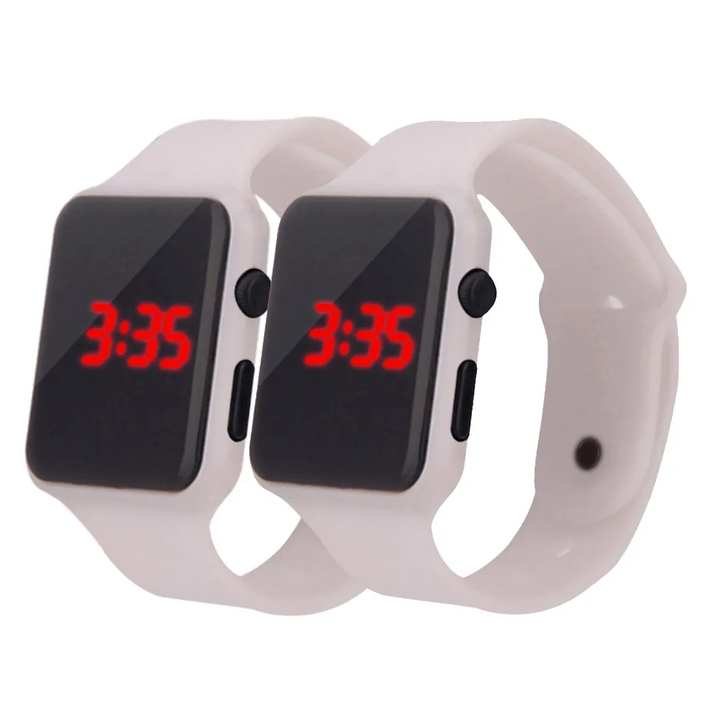 GEMIXI 2 шт в цвет модный простой цифровой светодиодный электронный силиконовый ремешок для часов мужские и женские спортивные часы подарок оптом MAY29