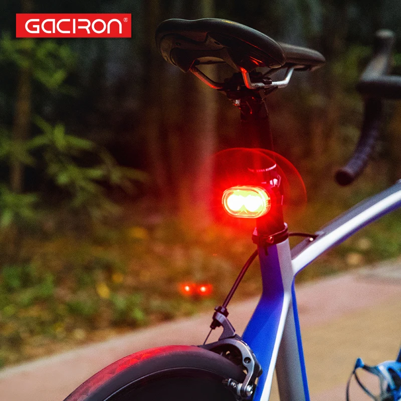 Cheap Gaciron W09-B bicycle Smart Rear Brake light USB Rechargeable Safety Warning 60Lumens tail lamp Cycling Accessories 1