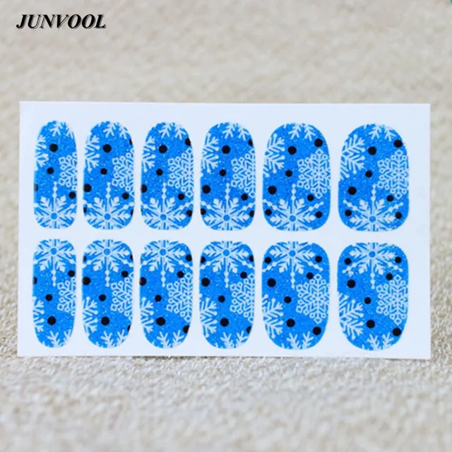 10pcslot 3d nail art stickers tips decal blue christmas snowflake nails decoration sticks nail - Blue Christmas Nails 10pcslot 3d nail art stickers tips decal blue christmas snowflake nails decoration sticks nail - Blue Christmas Nails