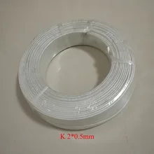 2*0,5 мм K Тип стекловолокна с покрытием термопары компенсация провода измерения температуры провода