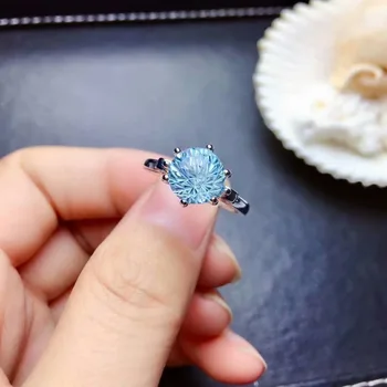 

shilovem 925 silver sterling rings natural topaz trendy fine Jewelry women wedding new wholesale open gift mj080890agb