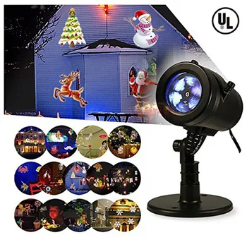 

Christmas LED Projector Light, 14 Pattern Waterproof Sparkling Landscape Projection Lighting Garden Lamp for Halloween Holiday