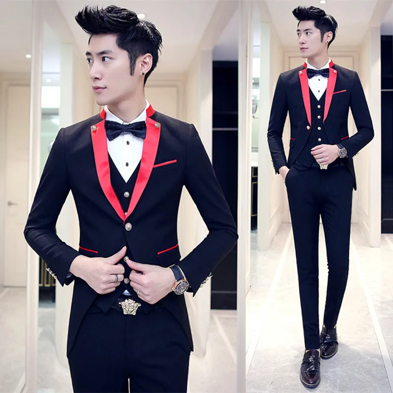 Пиджак+ жилет+ брюки новейший дизайн пальто брюки мужские костюмы корейский смокинг жениха Свадебный костюм мужской клубный костюм из 3 предметов сценические костюмы
