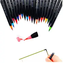 20 цветов мягкая ручка набор Рисование акварелью кисть для рисования маркер для рисования каллиграфии эскизов художников