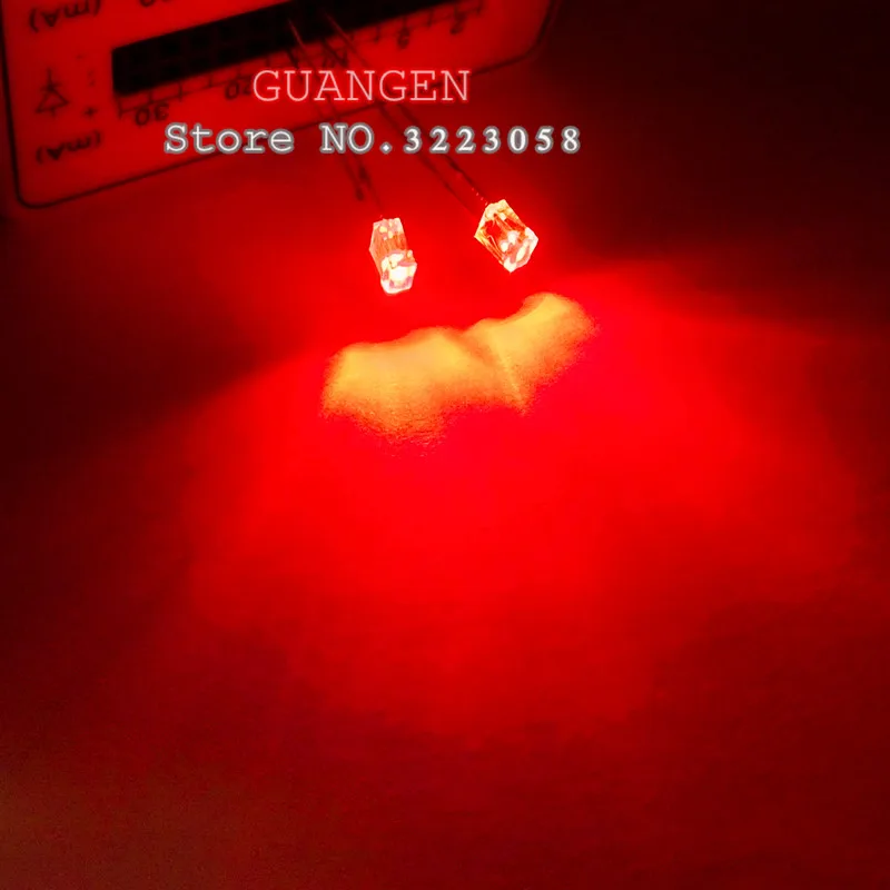 500PCS 2x3x4mm Rectangle LED Red Colour Red Light Emitting Diode