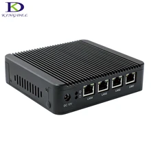 Новые 4 LAN безвентиляторный мини-ПК Windows 7 с Intel Celeron J1900 процессор Quad Core VGA настольный компьютер palm Размеры