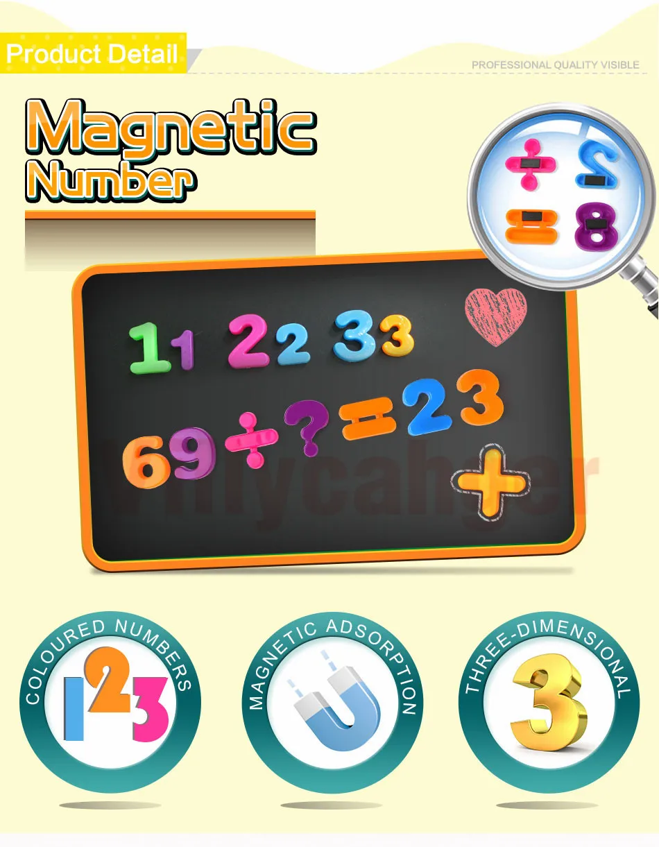 26 шт./компл. 3 см магнит цифры головоломки Красочные Стикеры меморандум обучающая игрушка Цифровой Управление подарок для детей