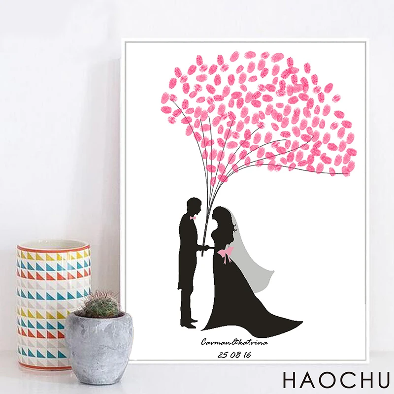 パーソナライズされた結婚式の好意の結婚の装飾お土産誕生日ベビーシャワーブライダルシャワーゲスト指紋署名 Souvenirs For Birthday Souvenir For Baby Showersouvenirs For Babies Aliexpress