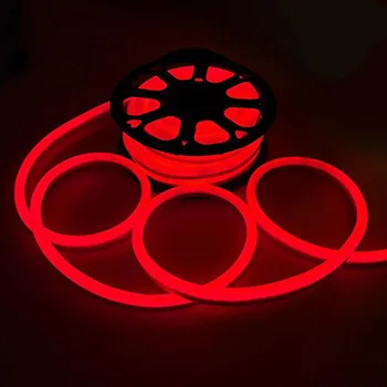 

50ft 110V LED Neon Rope Light Indoor Outdoor Holiday Party Valentine Decoration Lighting Red