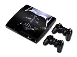 Дарт Вейдер защитная пленка Стикеры для PS3 Slim консоли + 2 предмета контроллер кожа Наклейки для ps3 кожи